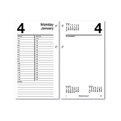AT-A-GLANCE Large Desk Calendar Refill, 4.5 x 8, White Sheets, 2023 (E21050)