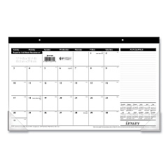 AT-A-GLANCE Compact Desk Pad, 18 x 11, White Sheets, Black Binding, Clear Corners, 12-Month (Jan to Dec): 2023 (SK1400)