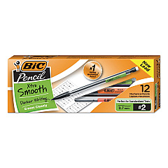 BIC Xtra Smooth Mechanical Pencil, 0.7 mm, HB (#2.5), Black Lead, Clear Barrel, Dozen (MP11)