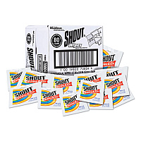 Shout Wipe and Go Instant Stain Remover, 4.7 x 5.9, 80 Packets/Carton (686661)