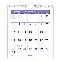 AT-A-GLANCE Mini Monthly Wall Calendar with Fold-Out Easel, 7 x 8, White Sheets, 12-Month (Jan to Dec): 2023 (PM528)