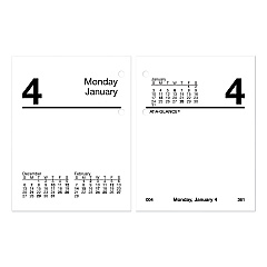 AT-A-GLANCE Compact Desk Calendar Refill, 3 x 3.75, White Sheets, 2023 (E91950)