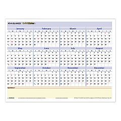 AT-A-GLANCE QuickNotes Mini Erasable Wall Planner, 16 x 12, White/Blue/Yellow Sheets, 12-Month (Jan to Dec): 2023 (PM550B28)