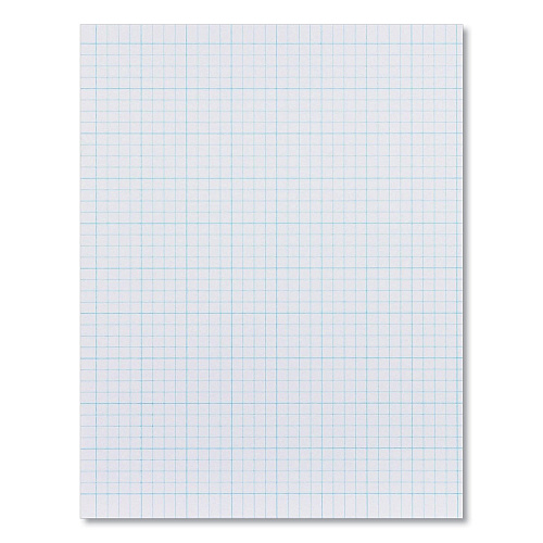 Ampad Quadrille Pads, Cross-Section Quadrille Rule (10 sq/in, 1 sq/in), 40 White (Standard 15 lb Bond) 8.5 x 11 Sheets (22026)
