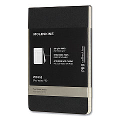 Moleskine PRO Pad, Meeting-Minutes/Notes Format, Black Cover, 96 Ivory 3.5 x 5.5 Sheets (620909)