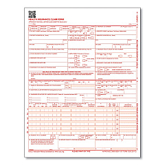 ComplyRight CMS-1500 Health Insurance Claim Form, Two-Part Carbonless, 8.5 x 11, 250 Forms Total (CMS12LC250)