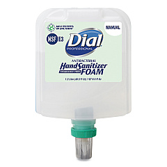 Dial Professional Antibacterial Foaming Hand Sanitizer Refill for Dial 1700 Dispenser, 1.2 L Refill, Fragrance-Free, 3/Carton (19714)