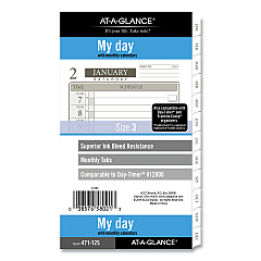 AT-A-GLANCE 1-Page-Per-Day Planner Refills, 6.75 x 3.75, White Sheets, 12-Month (Jan to Dec): 2023 (47112521)