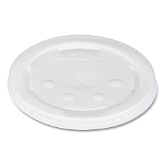 Dart Polystyrene Plastic Flat Straw-Slot Cold Cup Lids, Fits 28 oz Cups, Translucent, 2,000/Carton (L28BNR)