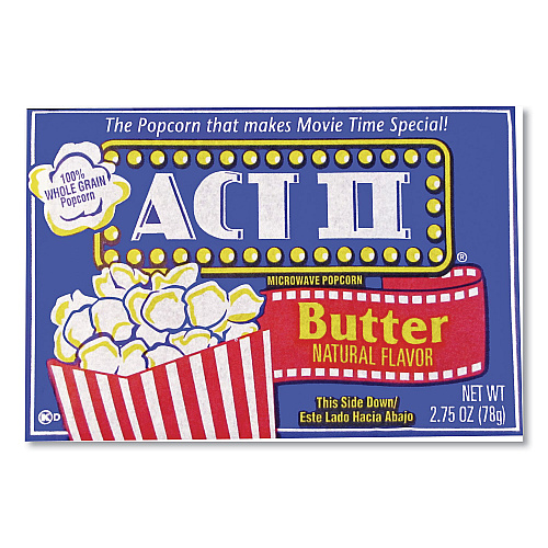 Act II Microwave Popcorn, Butter, 2.75 oz Bag, 36/Carton (GOV23223)