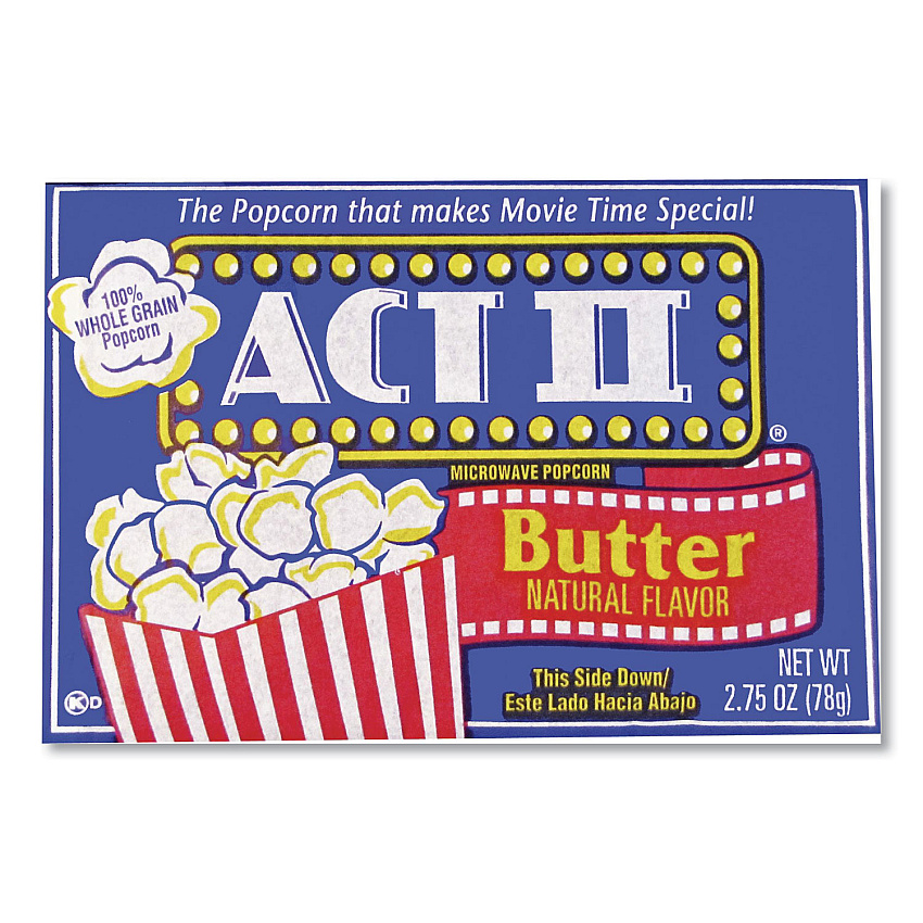 Act II Microwave Popcorn, Butter, 2.75 oz Bag, 36/Carton (GOV23223)