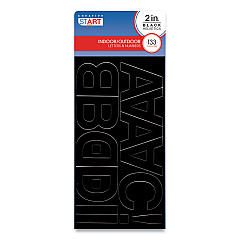 COSCO Letters, Numbers and Symbols, Self Adhesive, Black, 2"h, 133 Characters (098139)