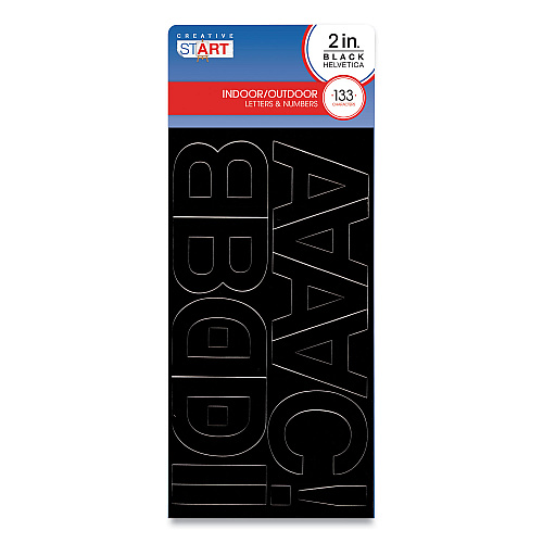 COSCO Letters, Numbers and Symbols, Self Adhesive, Black, 2"h, 133 Characters (098139)