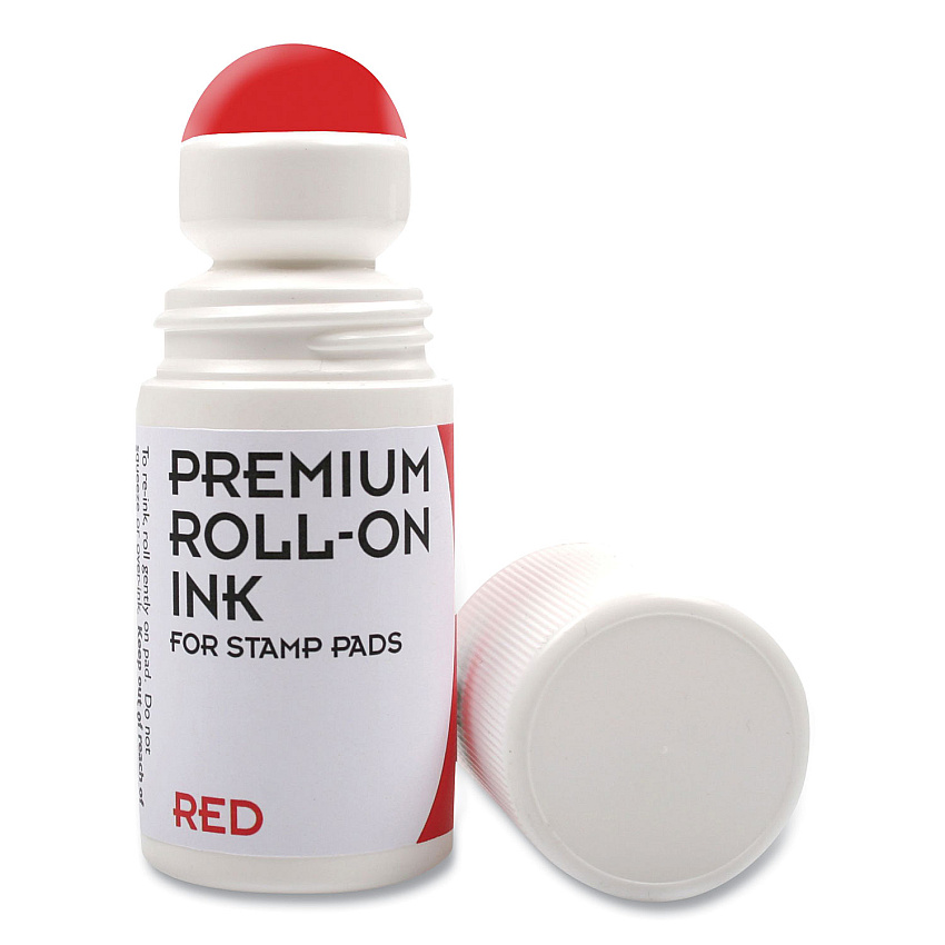 Cosco Premium Roll-On Ink, 2 oz, Red (030260)