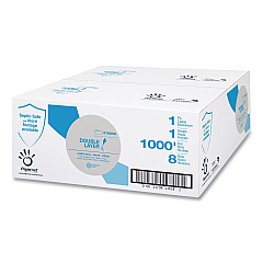 Papernet Heavenly Soft Double Layer Jumbo Toilet Tissue, Septic Safe, 1-Ply, White, 1,000 ft, 8 Rolls/Carton (41005013638)