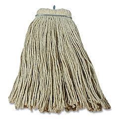 Impact Layflat Regular Screw-Type Mop Head, Cotton, 20 oz, 1" Headband, White (12120EA)