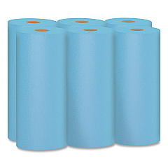 Scott Shop Towels, 1-Ply, 10.4 x 11, Blue, 55/Roll, 6 Rolls/Pack (75180)