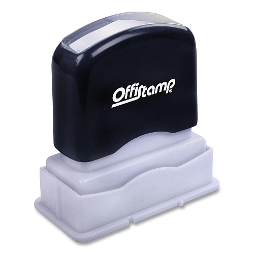 Offistamp Pre-Inked Message Stamp, CONFIDENTIAL, 1.63" x 0.38", Red Ink (034500)