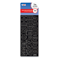 Creative Start Letters, Numbers and Symbols, Adhesive, Black with White Outline, 1"h ,256 Characters (098135)