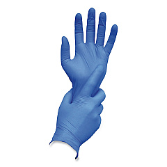 AMBITEX N400 Series Powder-Free Nitrile Gloves, Small, Blue, 100/Box (NSM400)