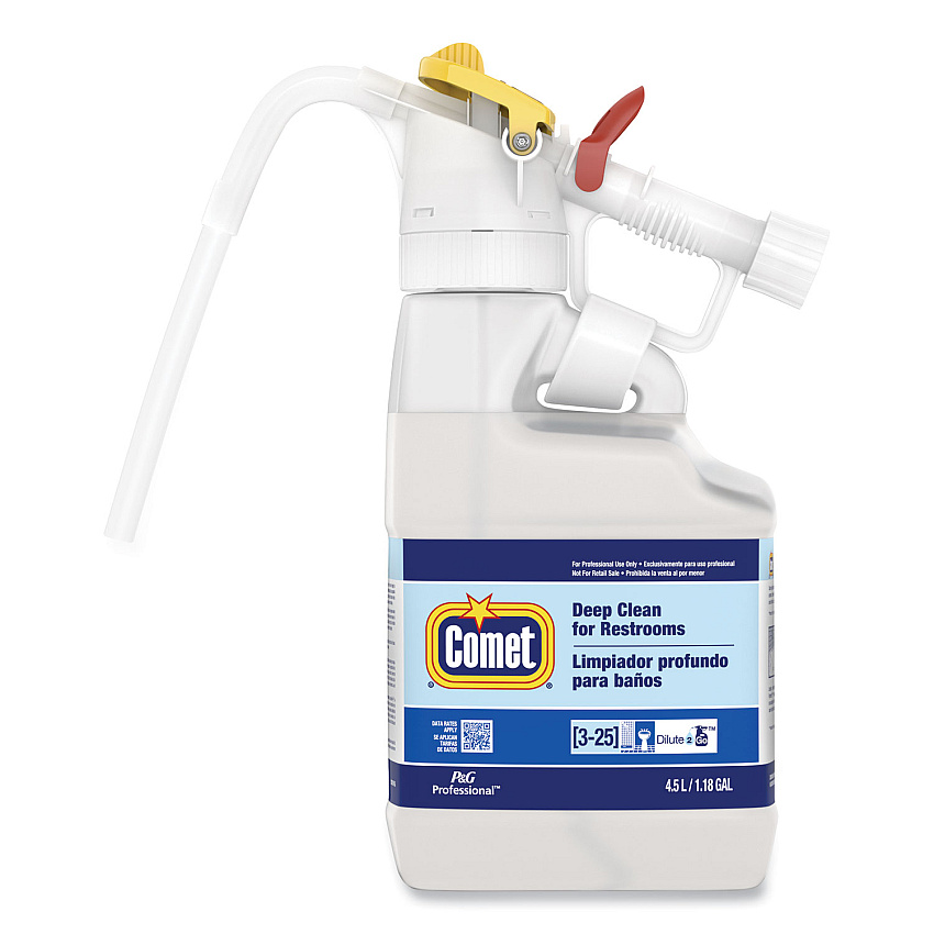 P&G Professional Dilute 2 Go, Comet Deep Clean for Restrooms, Fresh Scent, , 4.5 L Jug, 1/Carton (86678)