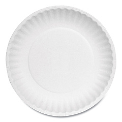 AJM Packaging Corporation Paper Plates, 6" dia, White, 100 Bulk Pack, 10 Packs/Carton (PP6AJKWH)