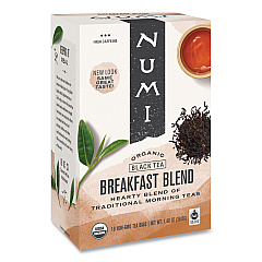 Numi Organic Teas and Teasans, 1.4 oz, Breakfast Blend, 18/Box (10220)