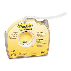 Post-it Labeling and Cover-Up Tape, Non-Refillable, 1/3" x 700" Roll (652)