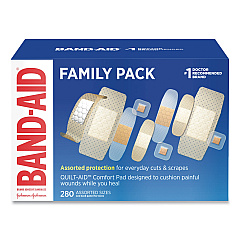 BAND-AID Sheer/Wet Adhesive Bandages, Assorted Sizes, 280/Box (4711)