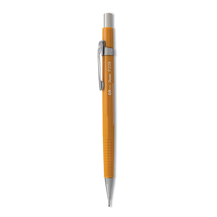 Pentel Sharp Mechanical Pencil, 0.9 mm, HB (#2.5), Black Lead, Yellow Barrel (P209G)