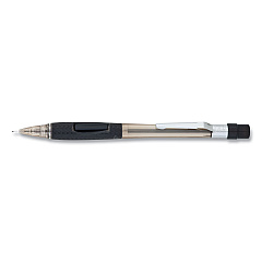 Pentel Quicker Clicker Mechanical Pencil, 0.5 mm, HB (#2.5), Black Lead, Transparent Smoke Barrel (PD345TA)