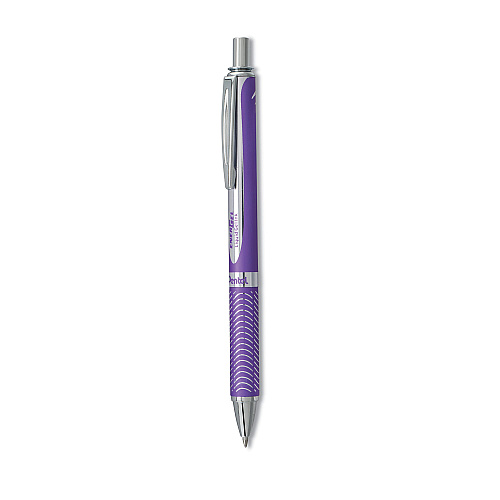 Pentel EnerGel Alloy RT Gel Pen, Retractable, Medium 0.7 mm, Violet Ink, Violet Barrel (BL407VV)