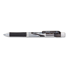 Pentel .e-Sharp Mechanical Pencil, 0.5 mm, HB (#2.5), Black Lead, Black Barrel, Dozen (AZ125A)
