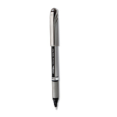Pentel EnerGel NV Gel Pen, Stick, Medium 0.7 mm, Black Ink, Gray Barrel, Dozen (BL27A)