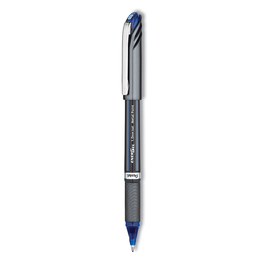 Pentel EnerGel NV Gel Pen, Stick, Bold 1 mm, Blue Ink, Blue Barrel, Dozen (BL30C)