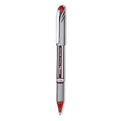 Pentel EnerGel NV Gel Pen, Stick, Medium 0.7 mm, Red Ink, Red Barrel, Dozen (BL27B)