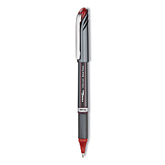 Pentel EnerGel NV Gel Pen, Stick, Bold 1 mm, Red Ink, Red Barrel, Dozen (BL30B)
