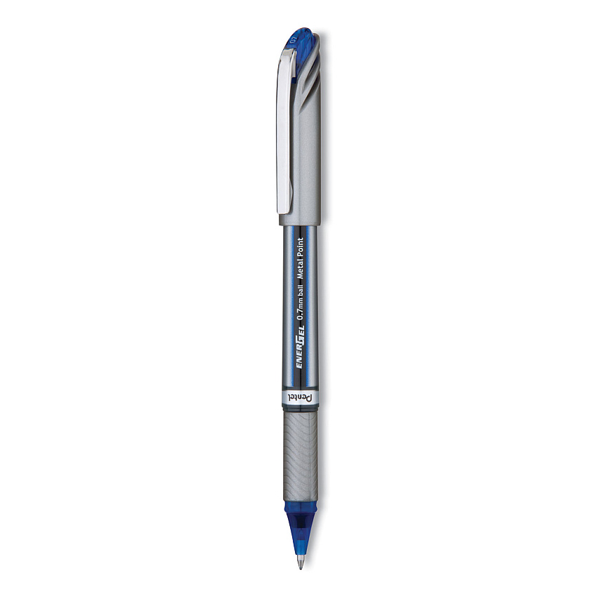 Pentel EnerGel NV Gel Pen, Stick, Medium 0.7 mm, Blue Ink, Blue Barrel, Dozen (BL27C)