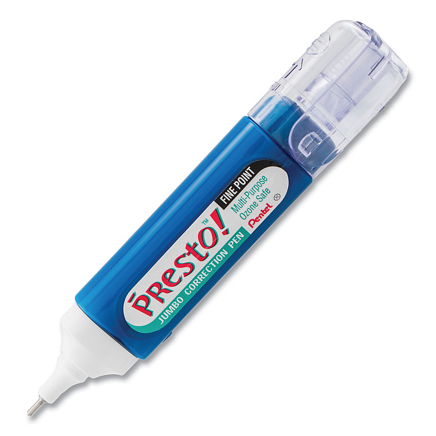 Pentel Presto! Multipurpose Correction Pen, 12 ml, White (ZL31W)
