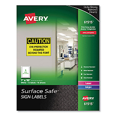 Avery 61515 Surface Safe Sign Labels