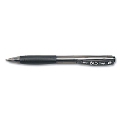 BIC BU3 Ballpoint Pen, Retractable, Medium 1 mm, Black Ink, Black Barrel, 18/Pack (BU3P18BLK)