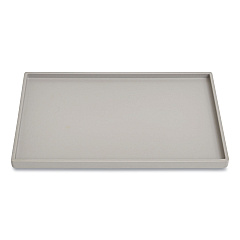 TRU RED Slim Stackable Plastic Mail and Supplies Tray, 1 Section, #6 1/4 to #16 Envelopes, 6.85 x 9.88 x 0.47, Gray (24380419)