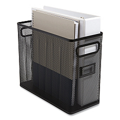 TRU RED Wire Mesh Box-Style Vertical Document Organizer, 1 Section, Letter-Size, 5.79 x 12.4 x 10.16, Matte Black (24402453)