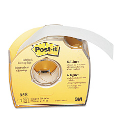 Post-it Labeling and Cover-Up Tape, Non-Refillable, 1" x 700" Roll (658)