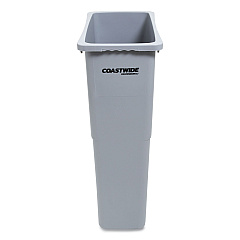 Coastwide Professional Slim Open Top Trash Can, 23 gal, Plastic, Gray (2625783)