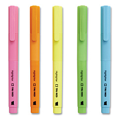 TRU RED Pen Style Chisel Tip Highlighter, Assorted Ink Colors, Chisel Tip, Assorted Barrel Colors, 5/Pack (24376661)