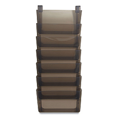 TRU RED Unbreakable Plastic Wall File, 7 Sections, Letter Size, 13" x 3.81" x 30.78", Smoke (24380801)