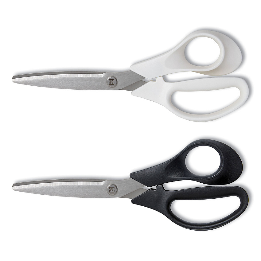 TRU RED Stainless Steel Scissors, 8" Long, 3.58" Cut Length, Assorted Straight Handles, 2/Pack (24380494)