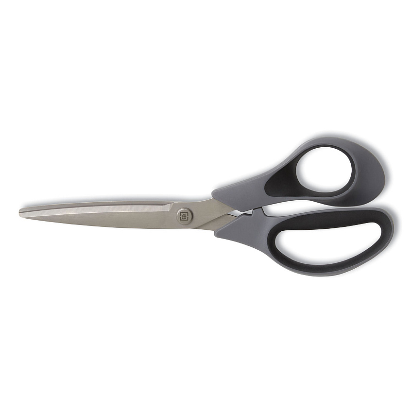 TRU RED Non-Stick Titanium-Coated Scissors, 8" Long, 3.86" Cut Length, Gun-Metal Gray Blades, Gray/Black Straight Handle (24380509)
