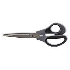 TRU RED Non-Stick Titanium-Coated Scissors, 8" Long, 3.86" Cut Length, Gun-Metal Gray Blades, Gray/Black Straight Handle, 2/Pack (24380514)